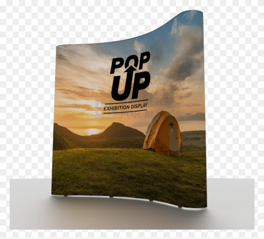 1001x903 Displays Curved Pop Up Banner, Camping, Tent, Screen HD PNG Download