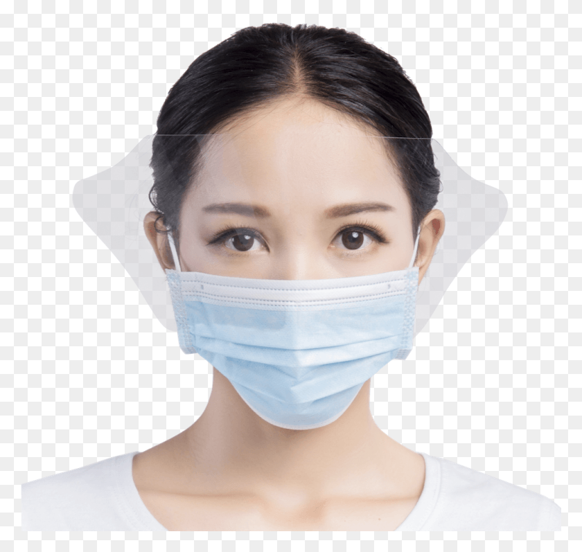 1001x947 Disposable Surgical Mask With Transparent Anti Fog Mask, Baby, Person, Human HD PNG Download
