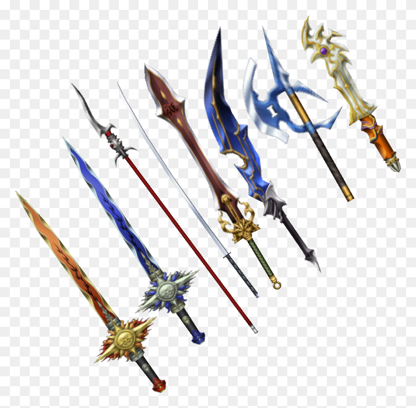 891x873 Dissidia 012 Gilgamesh Weapons, Weapon, Weaponry, Spear HD PNG Download