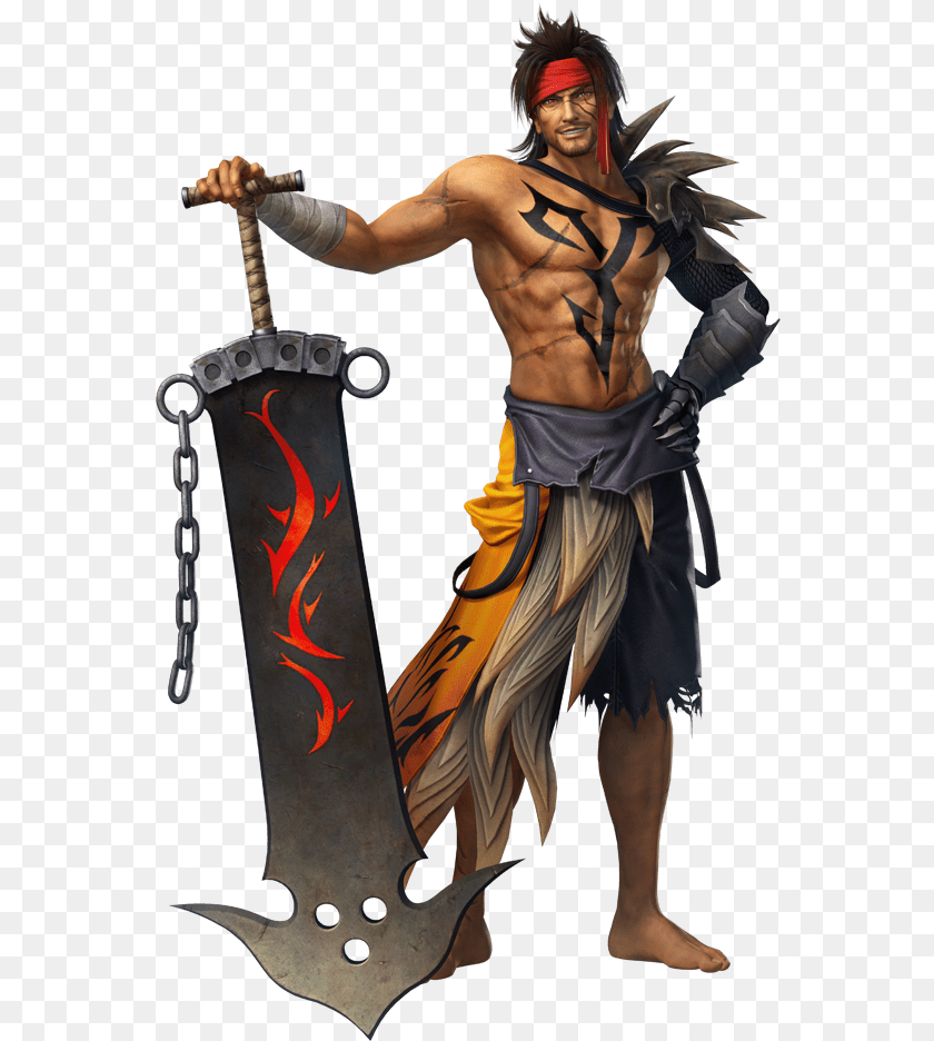 563x936 Dissidia Final Fantasy Nt Jecht, Weapon, Clothing, Costume, Sword Clipart PNG