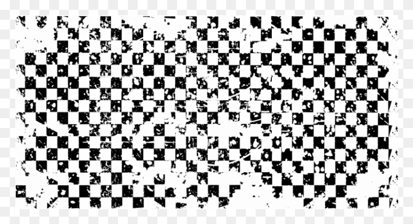 801x406 Distressed Checkered Stamp Corazon Punto De Cruz, Pattern, Chess, Game HD PNG Download