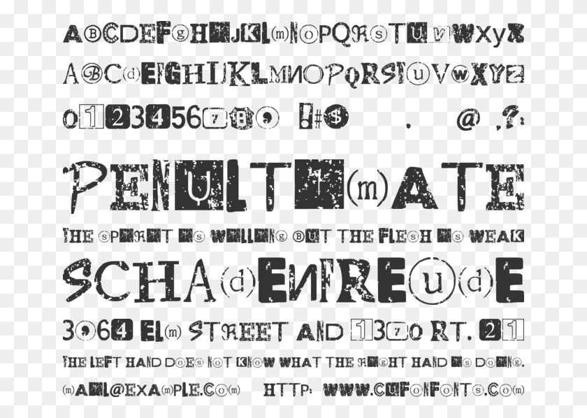 660x538 Distressed Ransom Note Font Preview Calligraphy, Text, Poster, Advertisement HD PNG Download