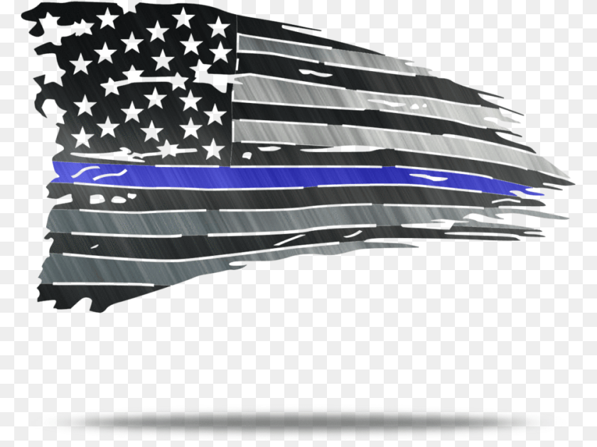 1008x755 Distressed Thin Blue Line Flag, Clothing, Hat, Aircraft, Airplane PNG