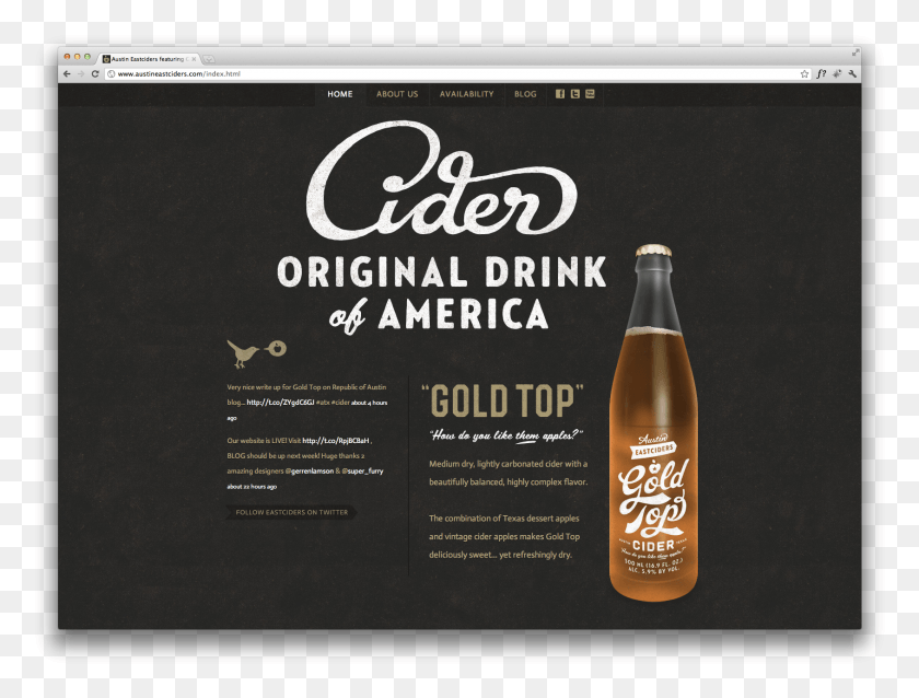 1690x1253 Distressed Type Nice Texture In Background Good Typography Austin Eastciders Gold Top, Bottle, Beer, Alcohol HD PNG Download