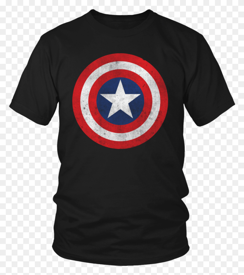 880x1001 Distressed Vintage Captain America Shield Tshirt Gift Under Armour Captain America T Shirt, Clothing, Apparel, Sleeve HD PNG Download