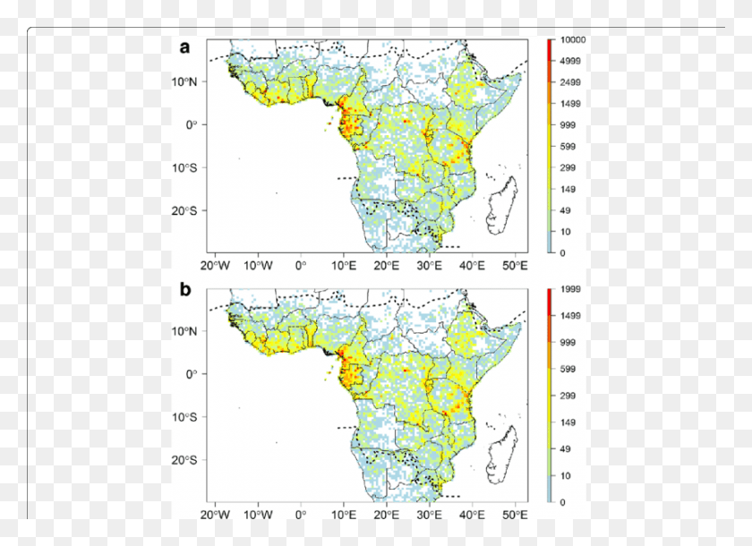 850x600 Distribution Of Botanical Records Across Tropical Africa Atlas, Plot, Map, Diagram HD PNG Download