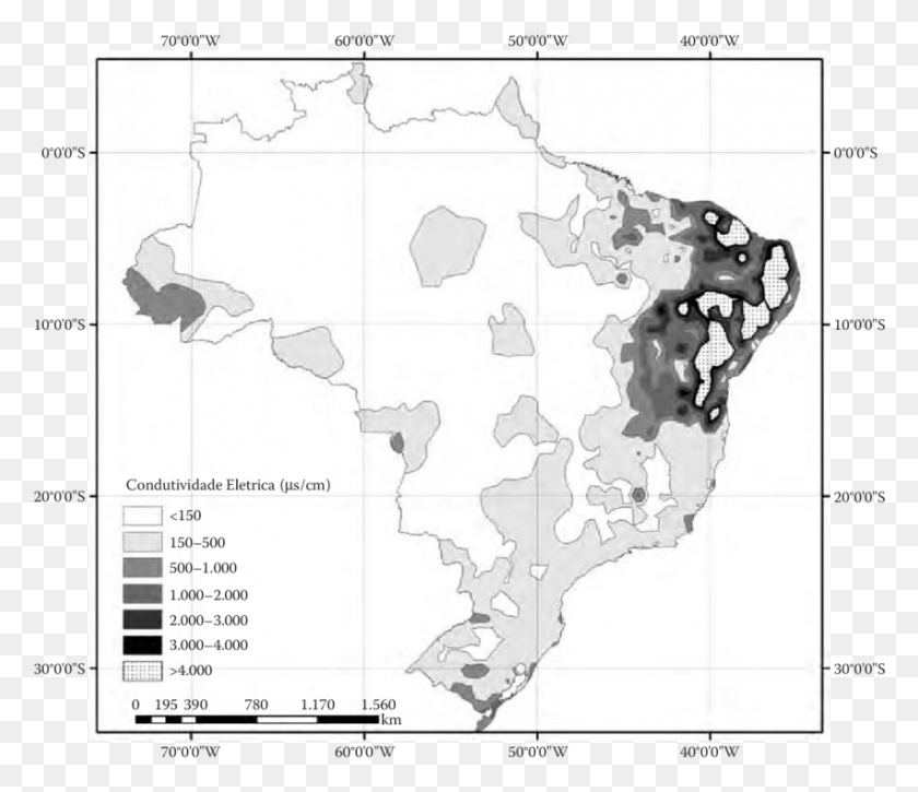 851x726 Распределение Электропроводности В Бразилии Атлас, Карта, Диаграмма, Участок Hd Png Скачать