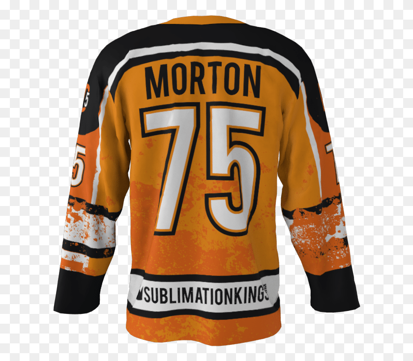 626x676 District 5 Orange Custom Dye Sublimated Ice Hockey Sports Jersey, Clothing, Apparel, Shirt HD PNG Download