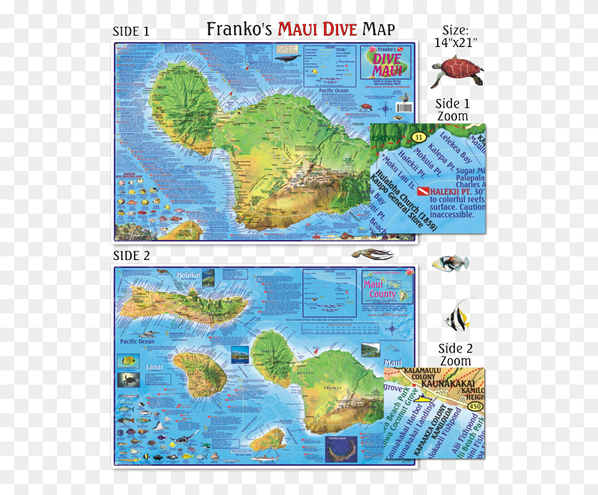 533x635 Dive Map Of Maui, Diagram, Atlas, Plot HD PNG Download