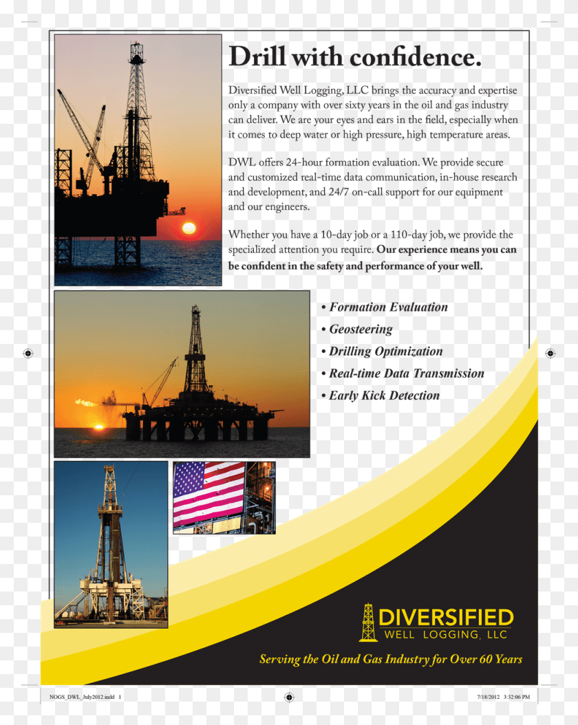 978x1247 Diversified Well Logging Inc Perforacion De Pozos Petroleros, Строительный Кран, Плакат, Реклама Hd Png Скачать