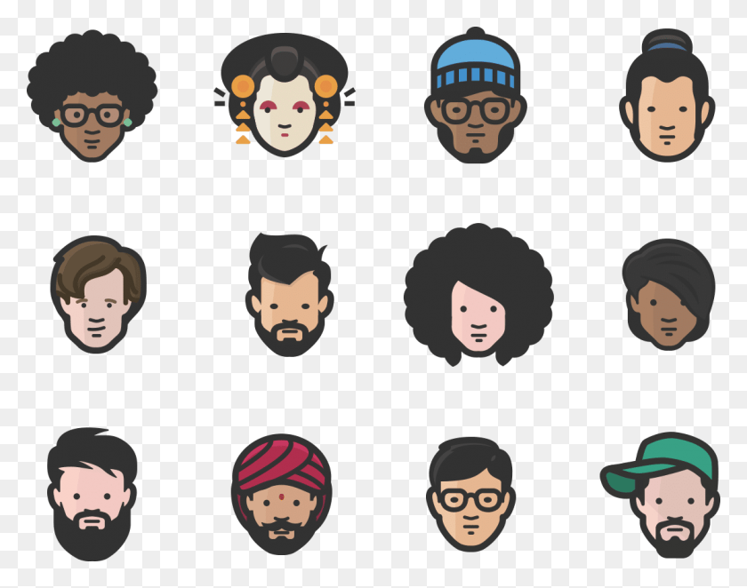 1117x863 Diversity Avatars Faces Icons Diversity Avatars, Face, Person, Human HD PNG Download