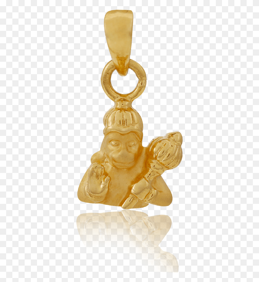 347x853 Colgante De Oro Divino Hanuman, Figurilla, Comida, Marfil Hd Png