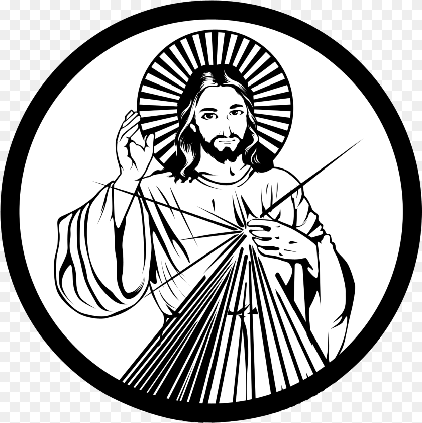 1429x1430 Divine Mercy Souvenirs Amp Gift Items Divine Mercy Line Art, Adult, Male, Man, Person PNG