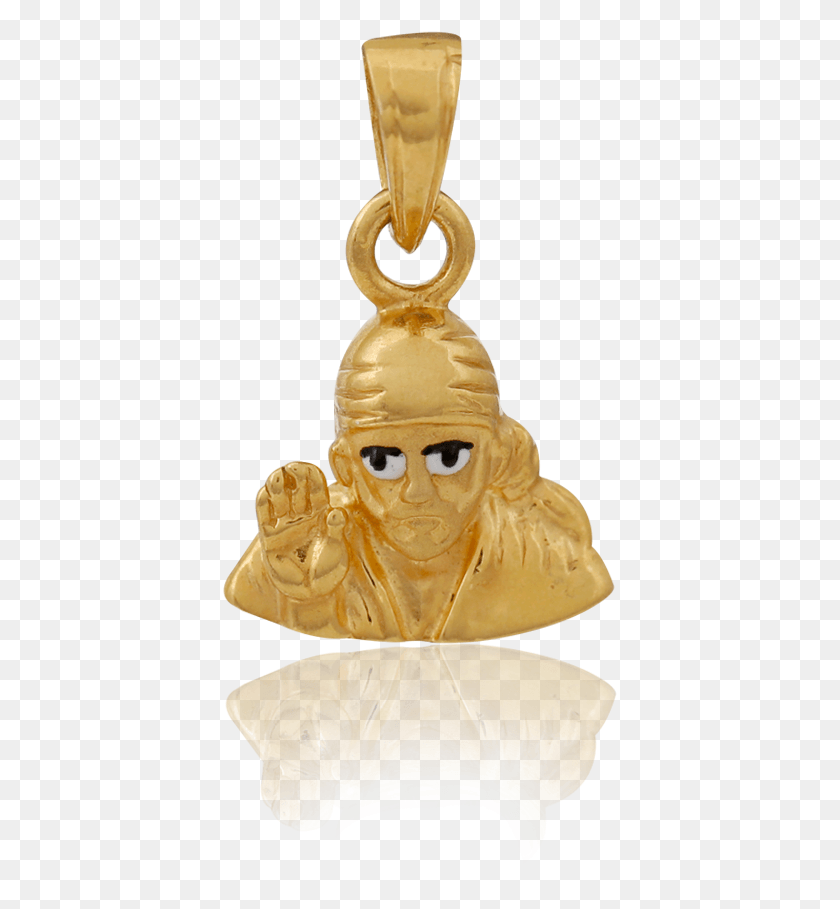 395x849 Divine Sai Baba Gold Pendant Pendant, Figurine, Ivory, Toy HD PNG Download