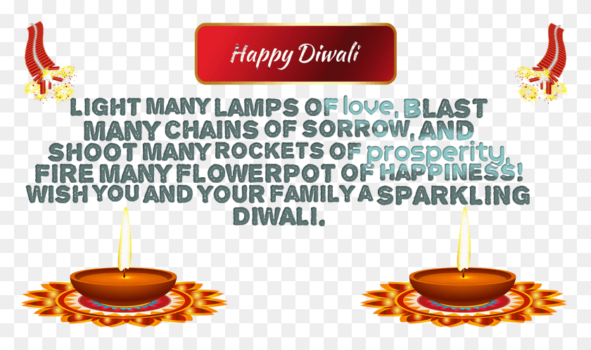 1280x720 Diwali Messages Transparent Image Candle, Meal, Food, Label HD PNG Download