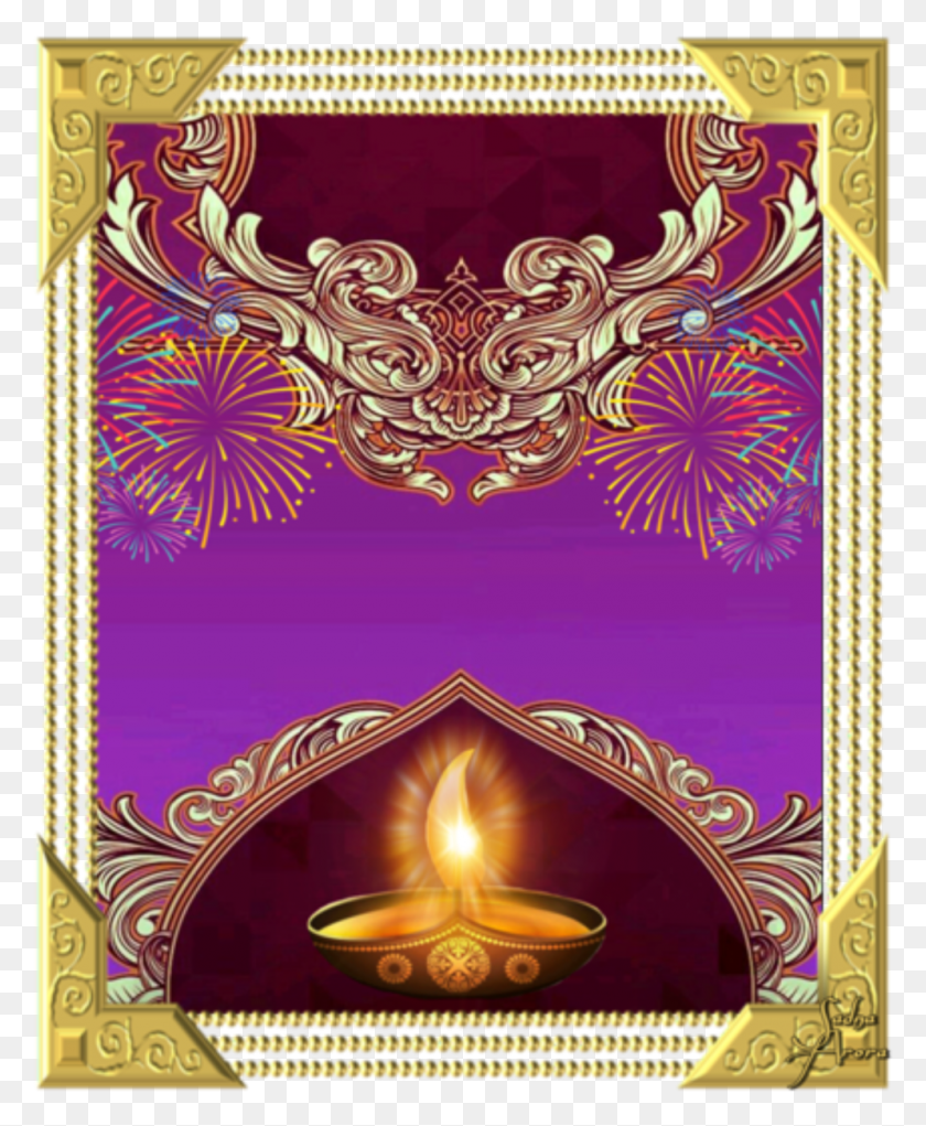 996x1228 Descargar Png / Tarjeta De Felicitación De Diwali, Gráficos, Diseño Floral Hd Png