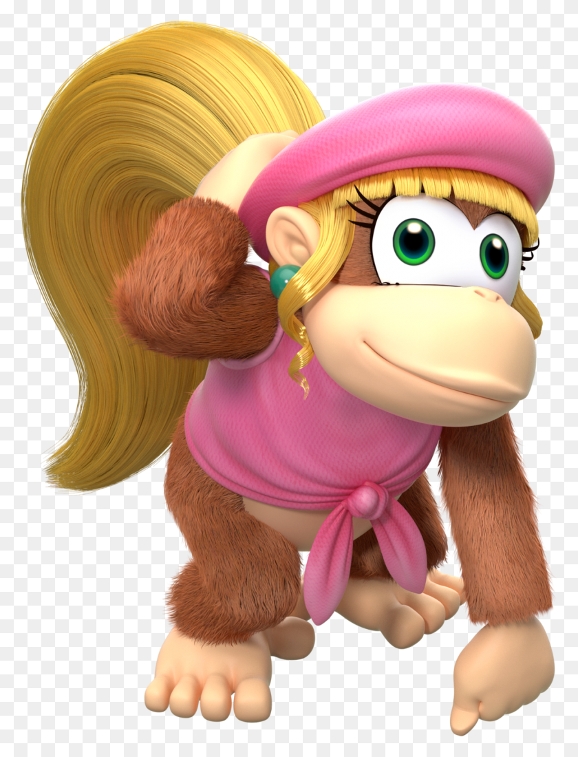 1200x1600 Dixie Kong, Figurine, Toy, Plush HD PNG Download
