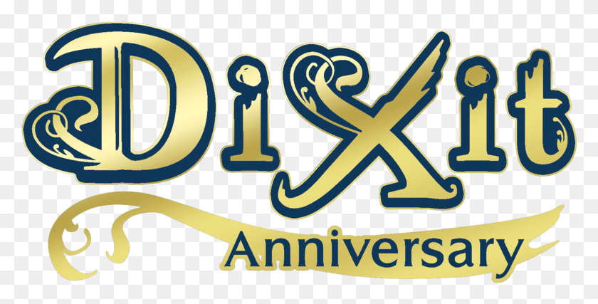 1501x707 Descargar Png Dixit Décimo Aniversario Título Dixit Anniversary, Logotipo, Símbolo, Marca Registrada Hd Png