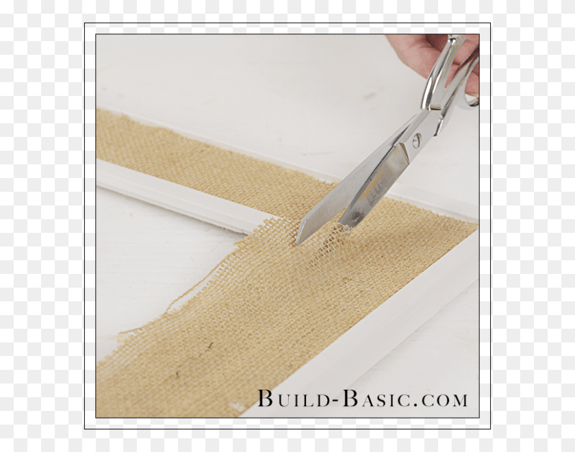 600x600 Diy Burlap Picture Frame By Build Basic Step 11 Wood, Plywood, Person, Human HD PNG Download