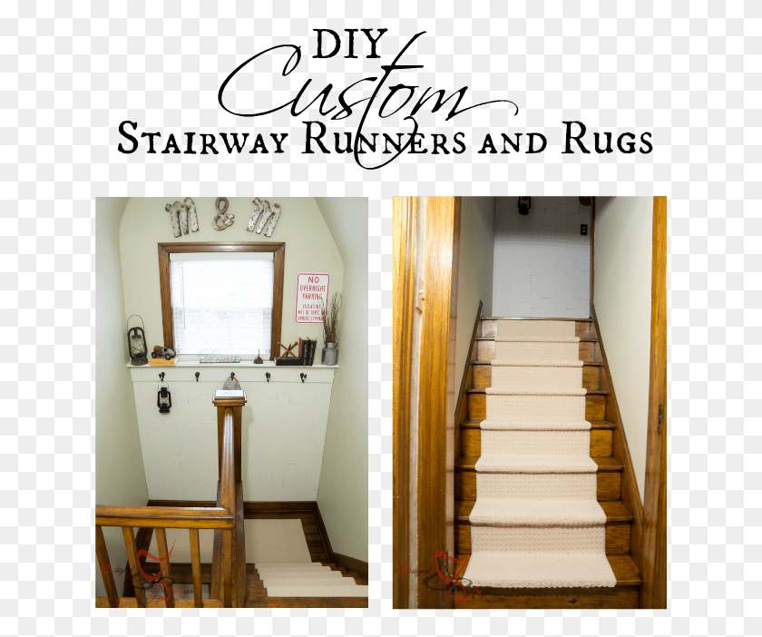 631x642 Diy Custom Stairway Runners And Rugs Interior Design, Wood, Hardwood, Flooring Descargar Hd Png