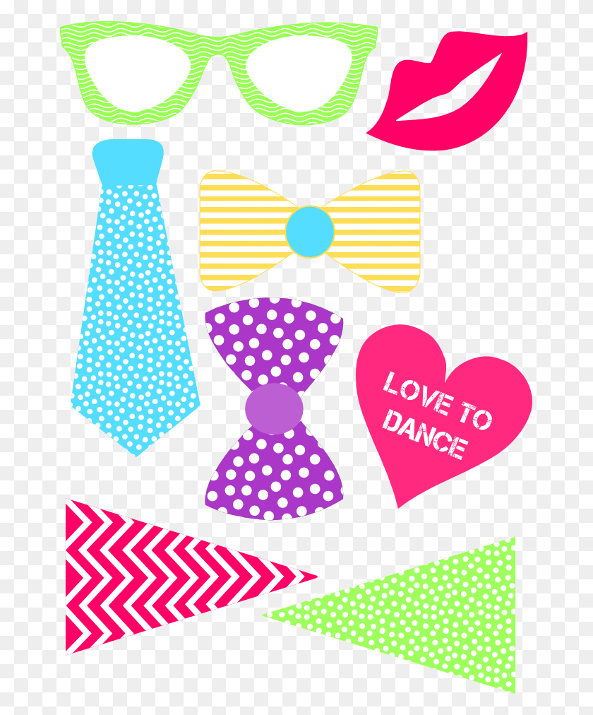669x952 Diy Free Dance Party Photo Props They Loved This Theatrical Property, Tie, Accessories, Accessory HD PNG Download