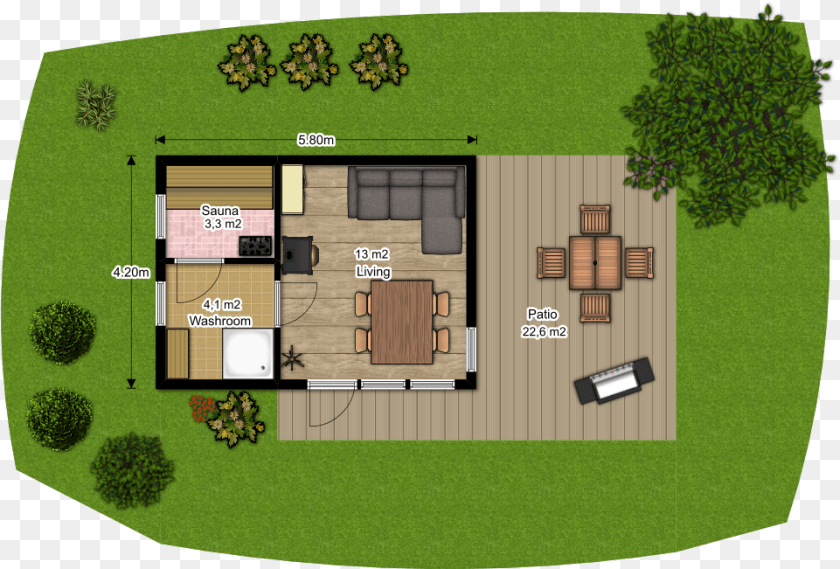 961x651 Diy House Plans Outdoor Sauna Downloadable Building Floor Plan, Backyard, Plant, Outdoors, Nature Transparent PNG