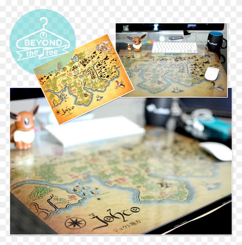 978x991 Diy Poster Desk Featuring Johto By Melee Ninja Atlas, Game, Rug, Jigsaw Puzzle HD PNG Download