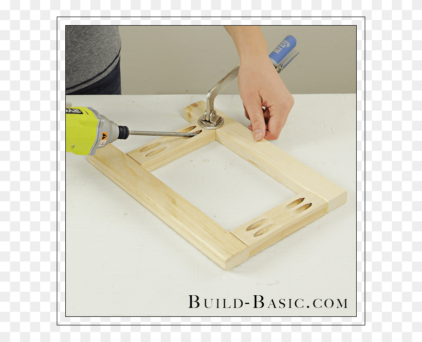 620x620 Diy Tabletop Easel By Build Basic Plywood, Wood, Tool, Person HD PNG Download