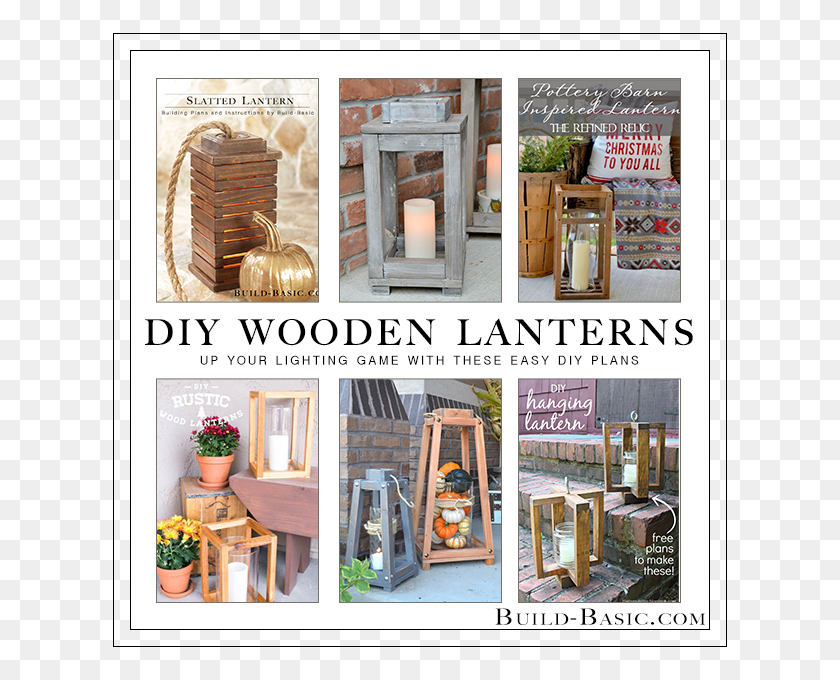 620x620 Diy Wooden Lantern Roundup Diy Wooden Lantern, Advertisement, Poster, Furniture HD PNG Download