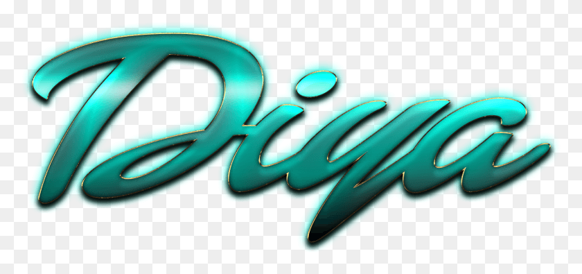 1431x615 Diya Name Logo Bokeh, Graphics, Text HD PNG Download