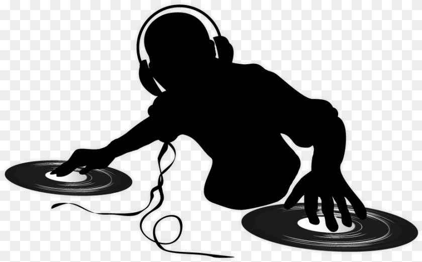 926x575 Dj Black And White Dj Sound System, Silhouette, Stencil, Baby, Person Clipart PNG