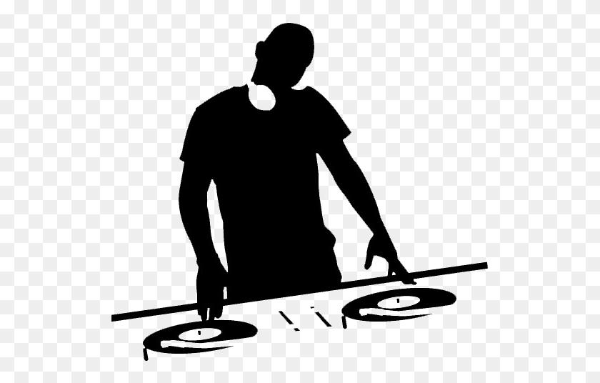Dj Silhouette Dj Vector Black And White, Person, Human HD PNG Download