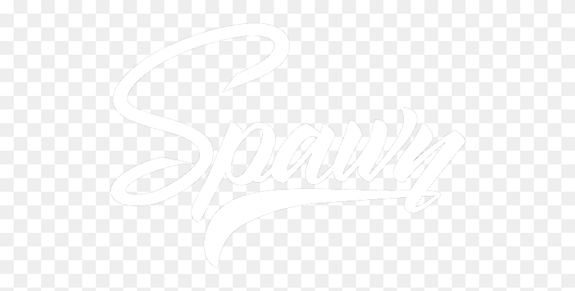 524x365 Descargar Png Dj Spawn Logo Blanc Caligrafía, Texto, Símbolo, Marca Registrada Hd Png