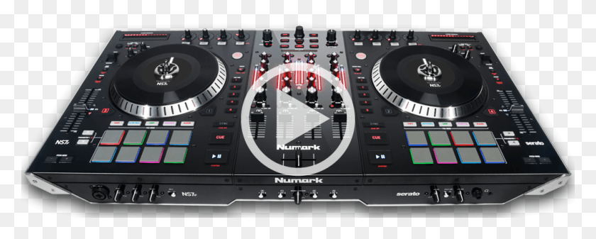 1000x356 Dj Turntables Numark Ns7, Electronics, Stereo, Person HD PNG Download