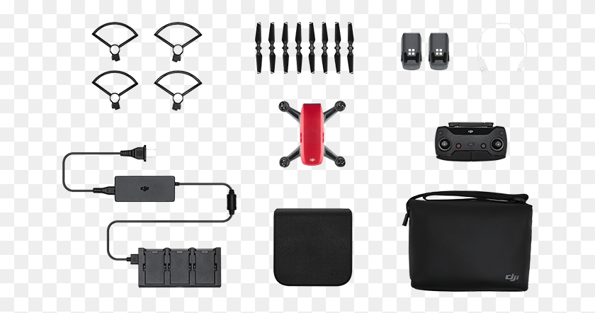 665x382 Dji Spark Fly More Combo Lava Red, Electronics HD PNG Download