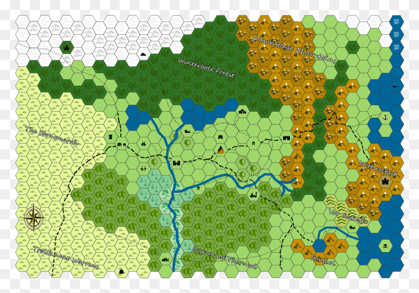 1274x863 Dnd Dnd Hex Map, Diagram, Plot, Atlas HD PNG Download