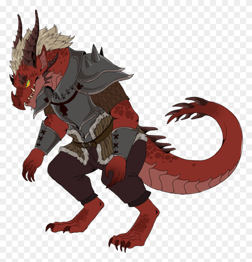 851x885 Dnd Red Dragonborn, Dragon, Person, Human HD PNG Download