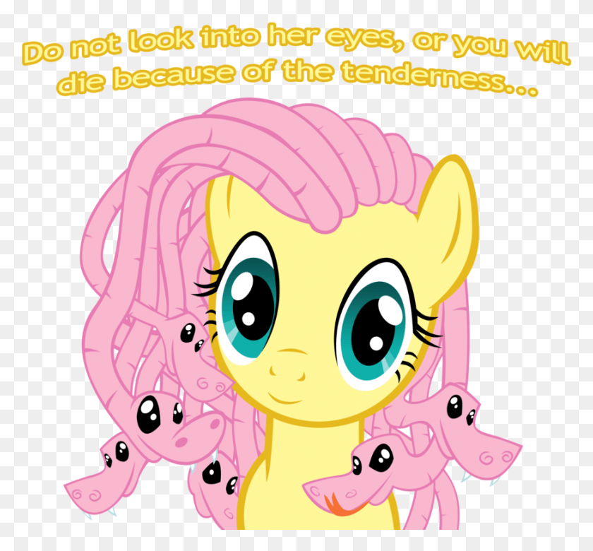 871x804 Do Not Look Tnto Har Eyes Or Die Because Of The Tend My Little Pony Medusa, Poster, Advertisement, Flyer HD PNG Download