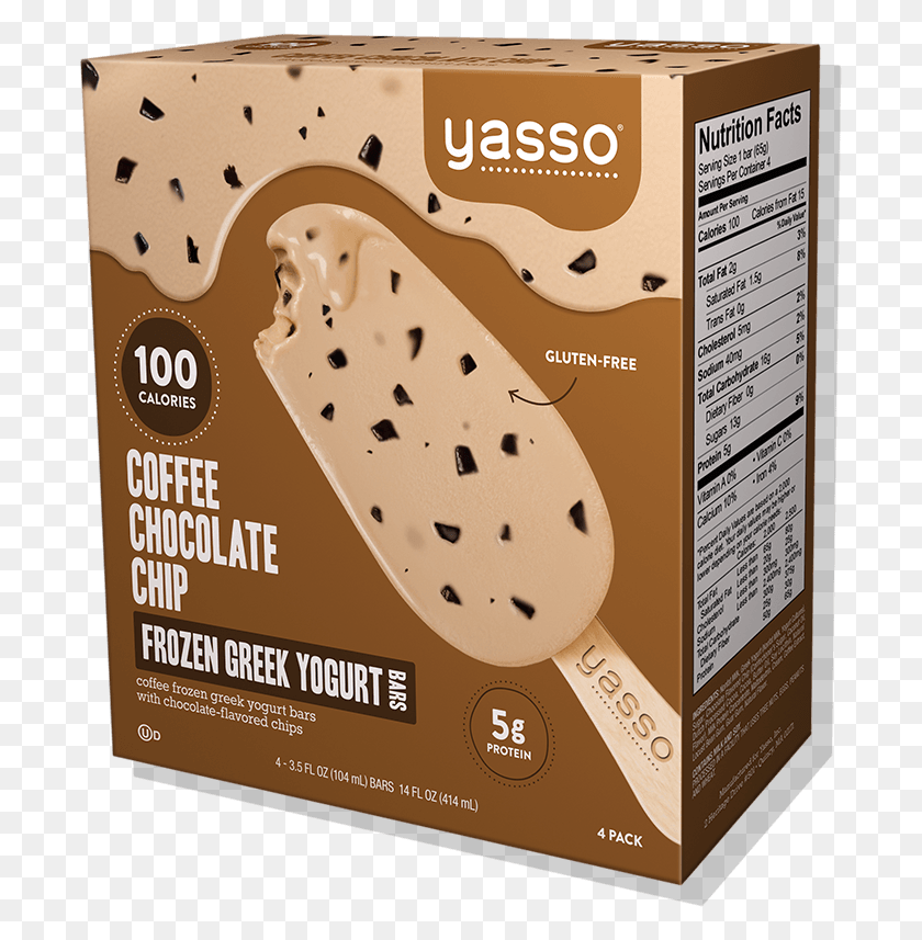 694x797 Do You Take Chocolate Creaminess In Your Coffee Yasso Chocolate Chip Cookie Dough Nutrition Facts, Food, Cardboard, Carton HD PNG Download