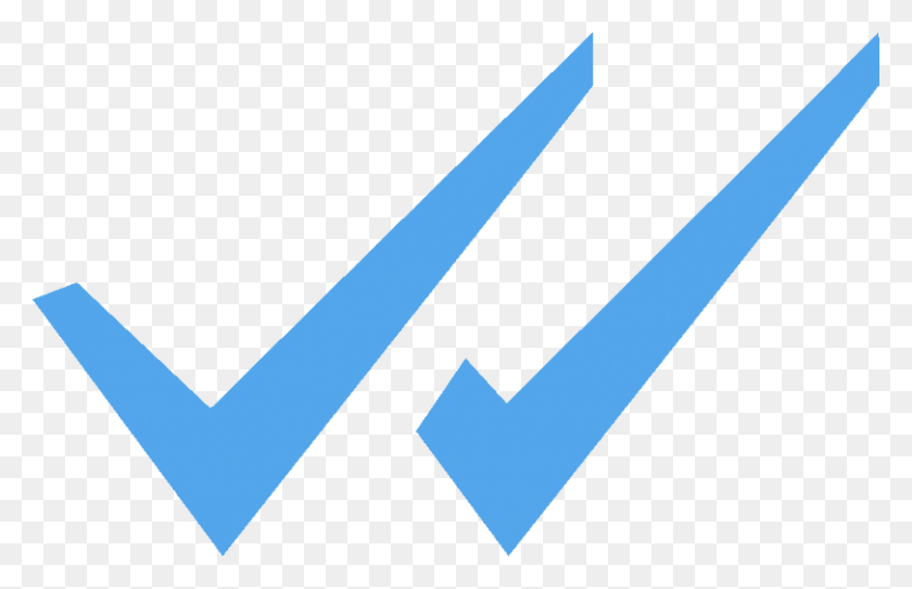 810x501 Descargar Png Doble Check Azul Check De Whatsapp, Logotipo, Símbolo, Marca Registrada Hd Png