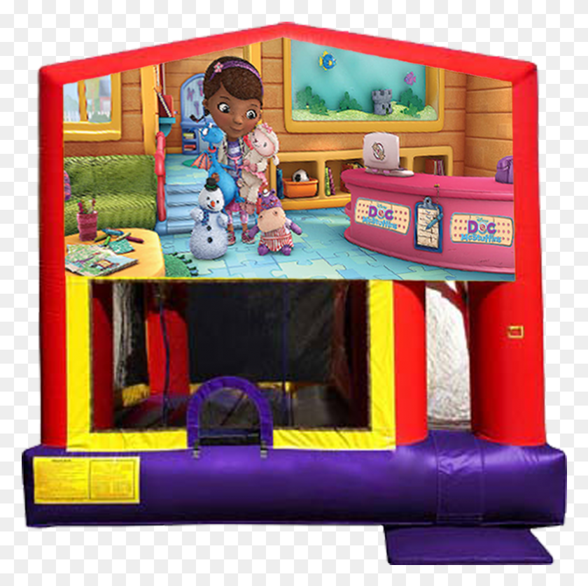 792x790 Doc Mcstuffins Combo 4 In 1 From Awesome Bounce Of Scooby Doo Bounce House, Toy, Inflatable, Person HD PNG Download