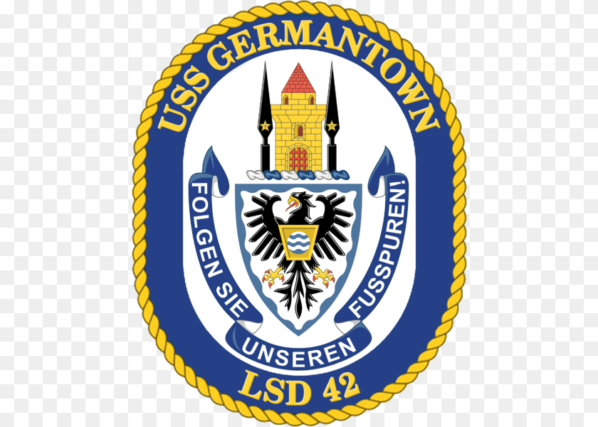 Dock Landing Ship Uss Germantown Uss Curtis Wilbur Crest, Badge, Logo, Symbol, Emblem Transparent PNG