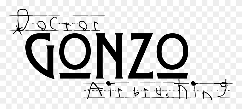 2190x897 Doctor Gonzo Airbrushing Logo Transparent Gonzo, Gray, World Of Warcraft HD PNG Download