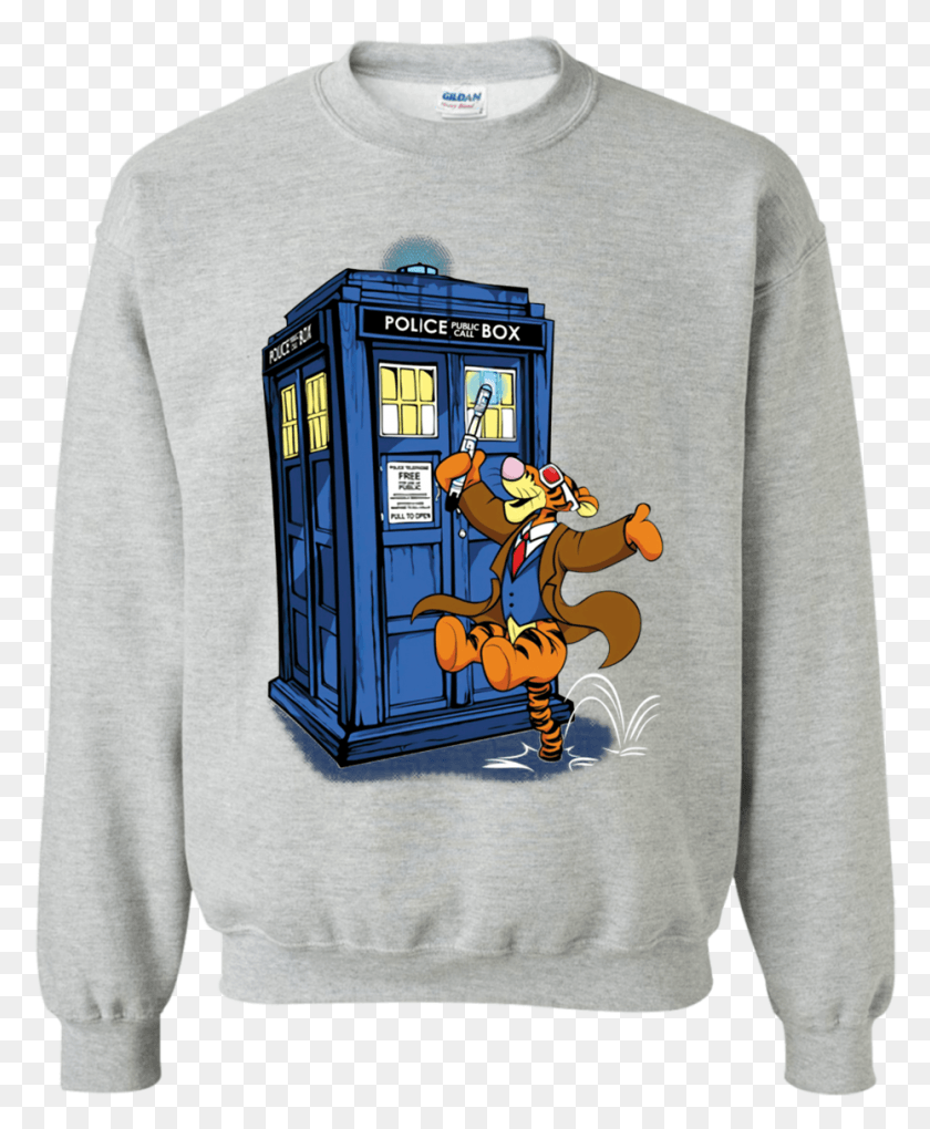930x1145 Doctor Mass Up Tigger Grey Pullover Sweatshirt Men Trans Am Christmas Sweater, Clothing, Apparel, Sweater HD PNG Download