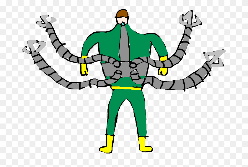 693x508 Doctor Octopus Drawing Cartoon, Elf, Face, Person HD PNG Download