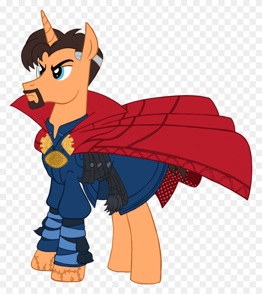 866x979 Doctor Strange Clipart Levitation Doctor Strange As A Pony, Clothing, Apparel, Cape HD PNG Download