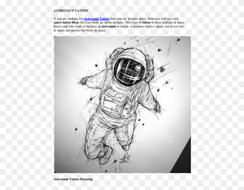 476x593 Рисунок Татуировки Космонавта Docx, Человек, Человек, Птица Hd Png Скачать