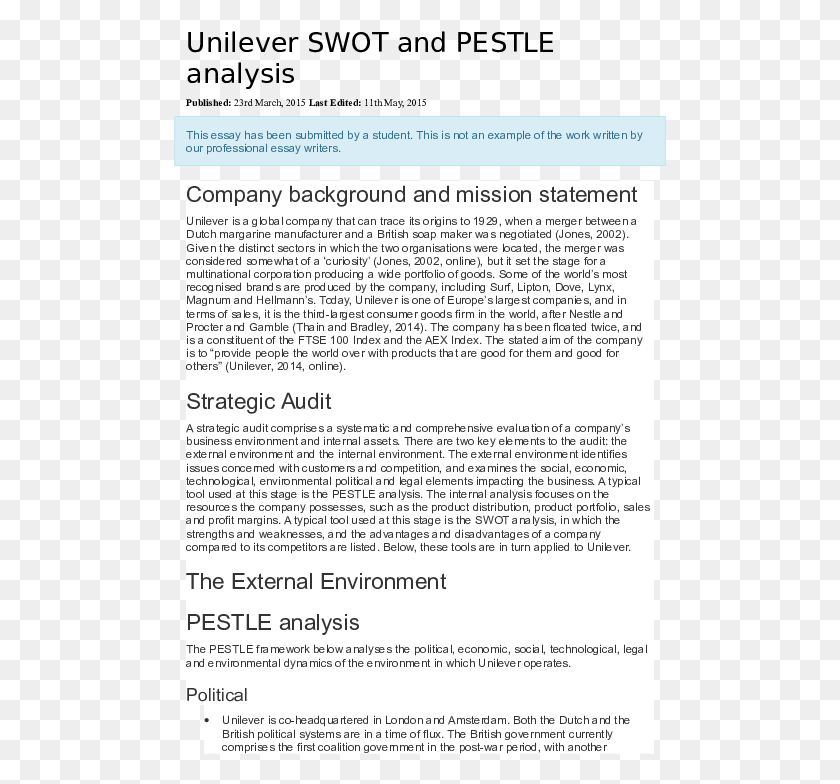 493x724 Docx Unilever Uk Swot Analysis, Text, Word HD PNG Download