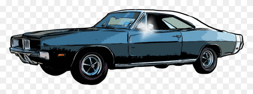 1000x327 Dodge Charger 3969 Classic Car, Car, Vehicle, Transportation HD PNG Download
