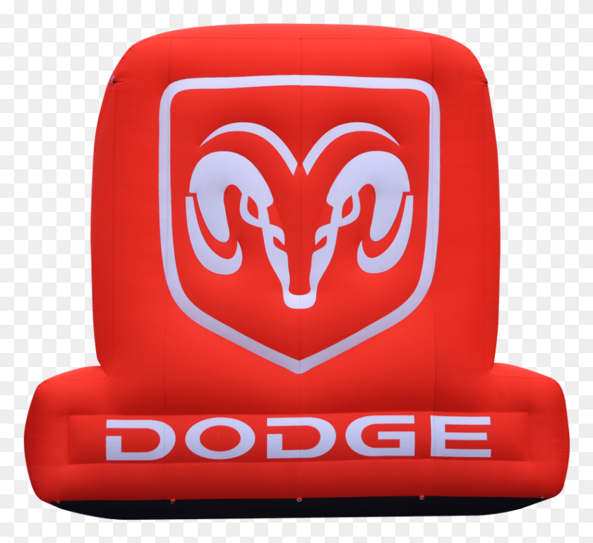 823x749 Descargar Png Dodge Inflable Publicidad Concesionario De Automóviles Promocional Logotipo De Dodge, Cojín, Símbolo, Primeros Auxilios Hd Png